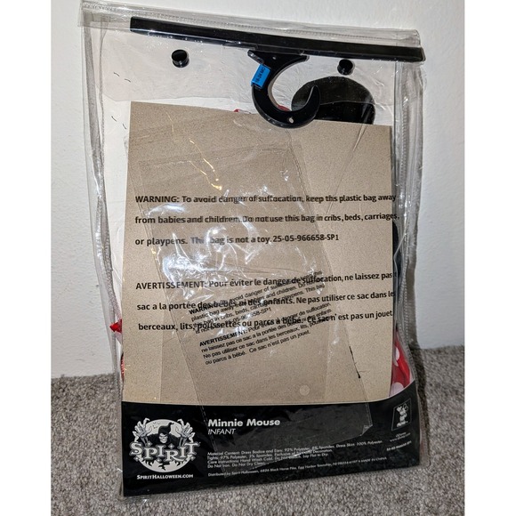 Disney Minnie Mouse Infant Costume Set Dress Tights Headband 18-24 Months NEW - Picture 6 of 8